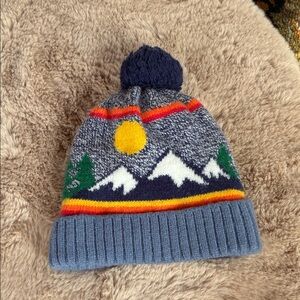 3 for $15🚨 Toddler Fleece Lined Winter Hat Mountain Scene